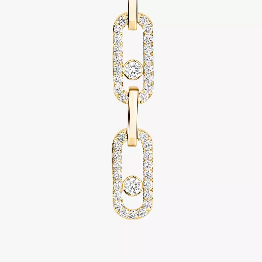Pendantes Move Link Multi Boucles d'oreilles Diamant Or Jaune