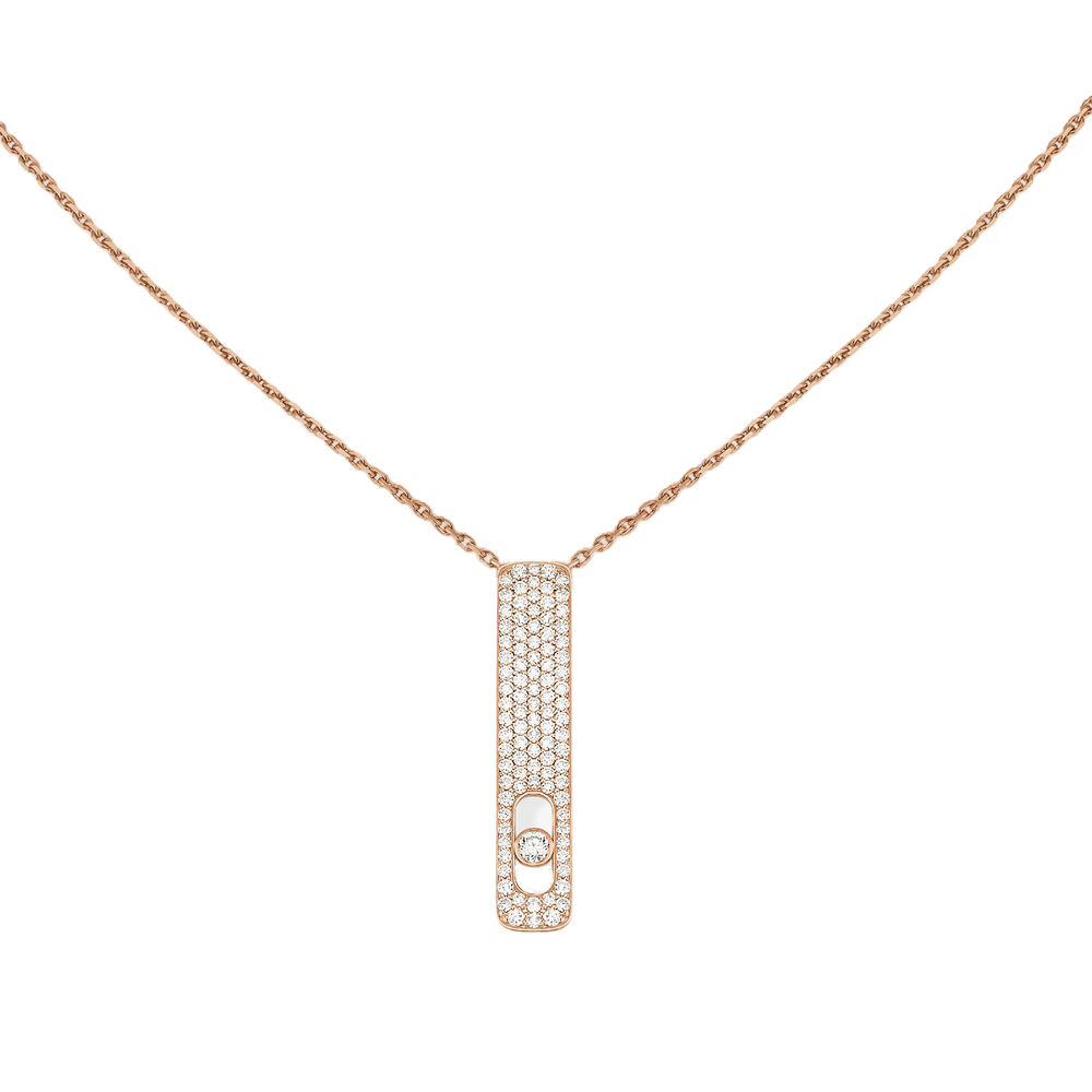 My First Diamond Pavé Collier Diamant Or Rose