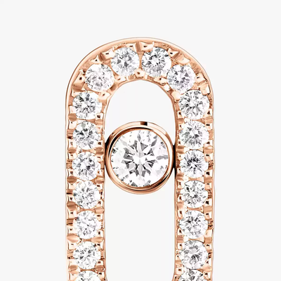 Puces Move Uno Boucles d'oreilles Diamant Or Rose