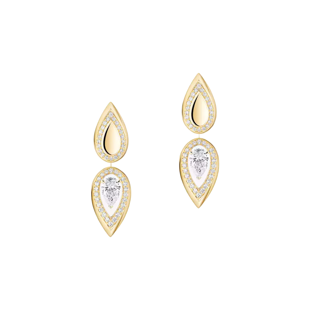 Fiery 0,25ct Boucles d'oreilles Diamant Or Jaune