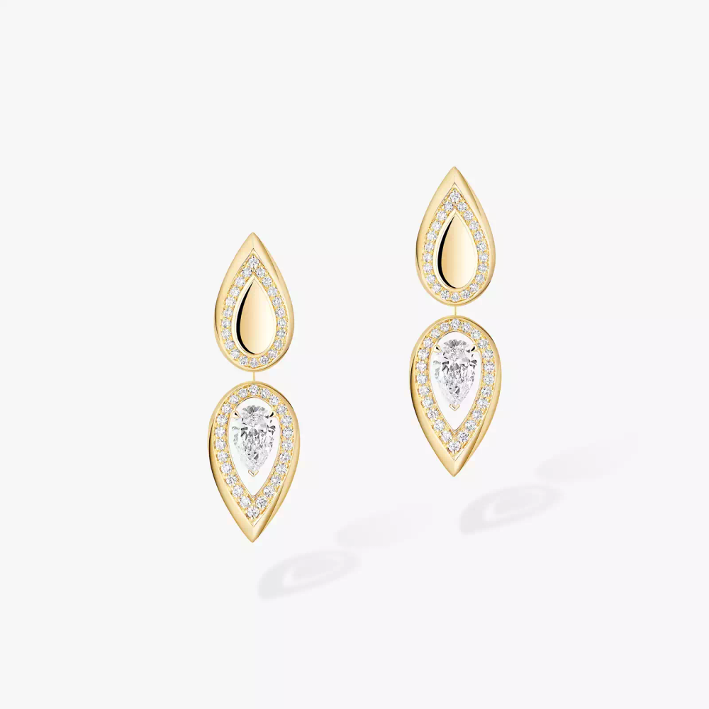 Fiery 0.25ct Yellow Gold Diamond Earrings