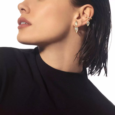 Fiery 0,25ct Boucles d'oreilles Diamant Or Jaune