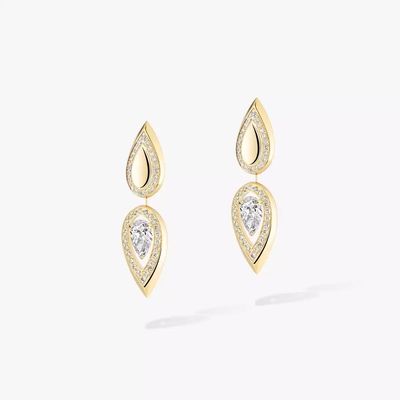 Fiery 0,25ct Boucles d'oreilles Diamant Or Jaune