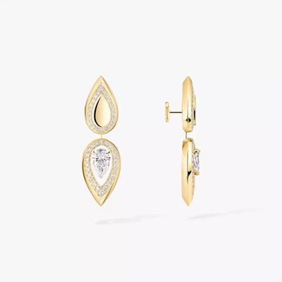 Fiery 0,25ct Boucles d'oreilles Diamant Or Jaune