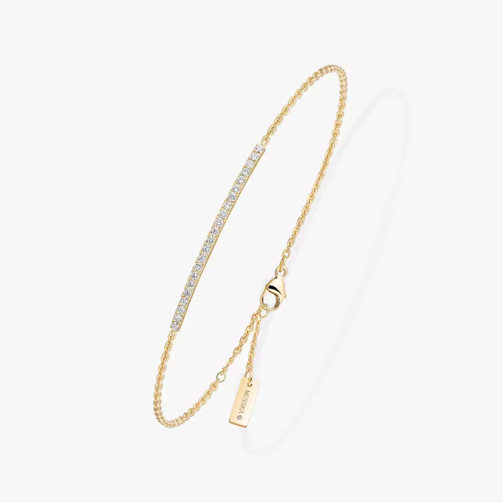 Gatsby Barrette Bracelet Diamant Or Jaune