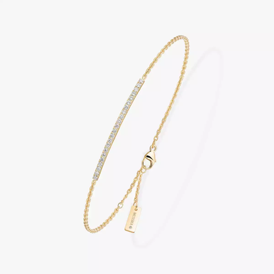 Gatsby Barrette Bracelet Diamant Or Jaune