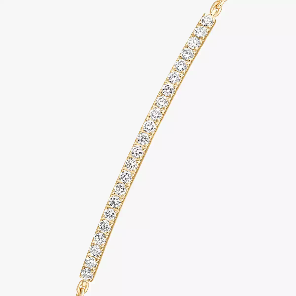 Gatsby Barrette Bracelet Diamant Or Jaune
