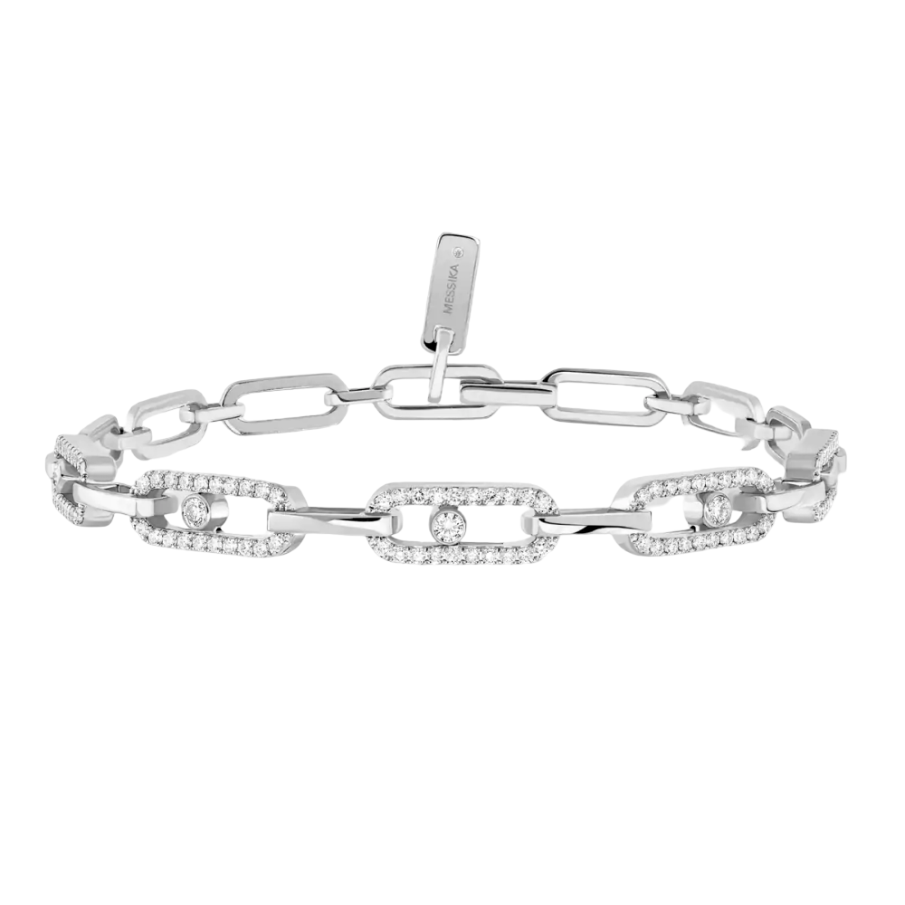 Bracelet Move Link Bracelet Diamant Or Blanc