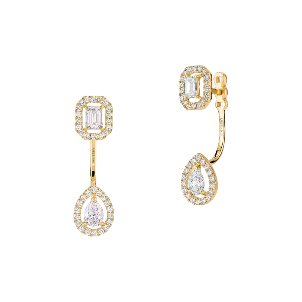 My Twin Toi & Moi 0,15ct x2 Boucles d'oreilles Diamant Or Jaune