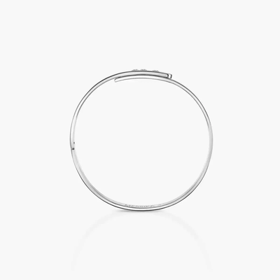 Move Noa Bangle Large Size White Gold Diamond Bracelet