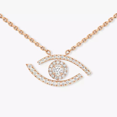 Collier pavé Lucky Eye Collier Diamant Or Rose