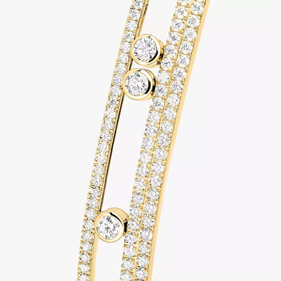 Bangle Move Romane Pavé Bracelet Diamant Or Jaune