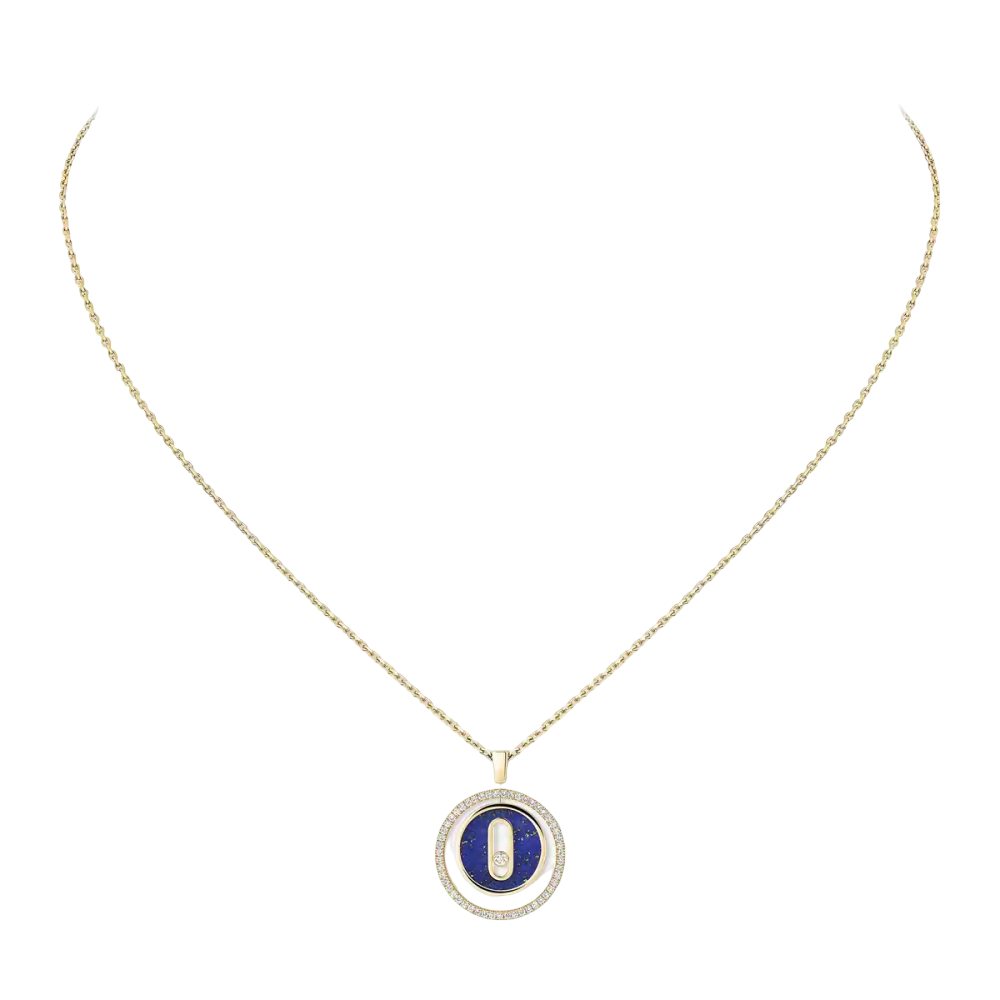 Collier Lucky Move PM Lapis Lazuli Collier Diamant Or Jaune