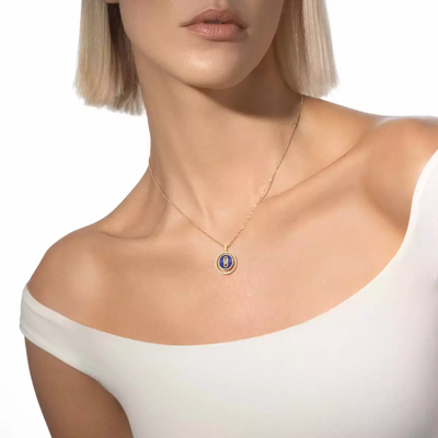 Collier Lucky Move PM Lapis Lazuli Collier Diamant Or Jaune