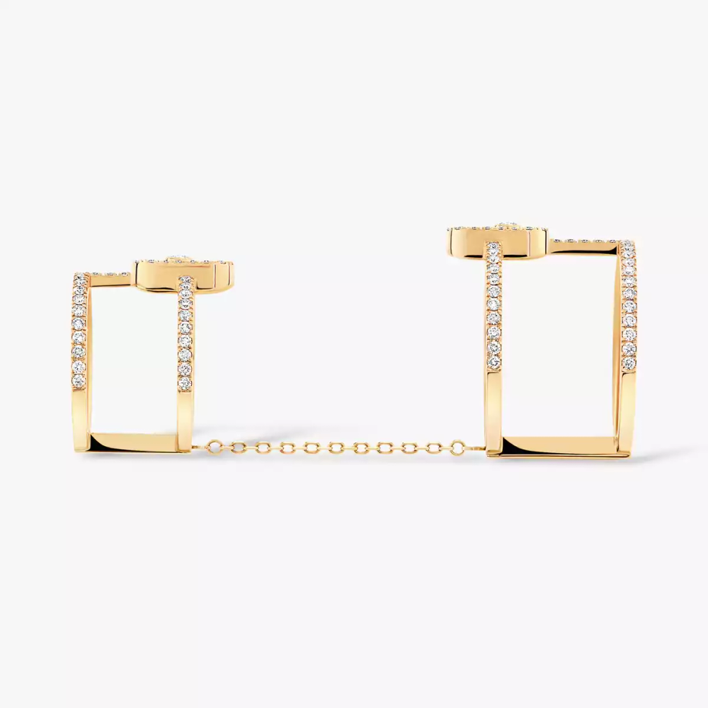 Move Uno Double Bague Diamant Or Jaune