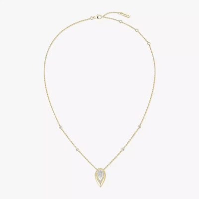 Collier Fiery 0,40ct Collier Diamant Or Jaune