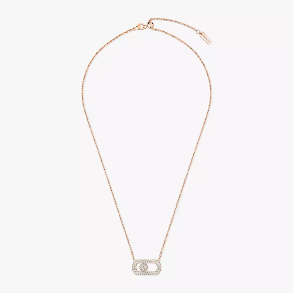 So Move Pavé Collier Diamant Or Rose