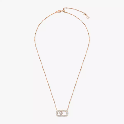 So Move Pavé Collier Diamant Or Rose