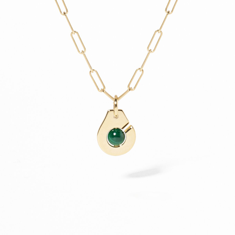 Menottes Dinh Van Malachite Small Pendant