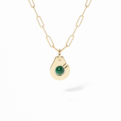 Menottes Dinh Van Malachite Small Pendant