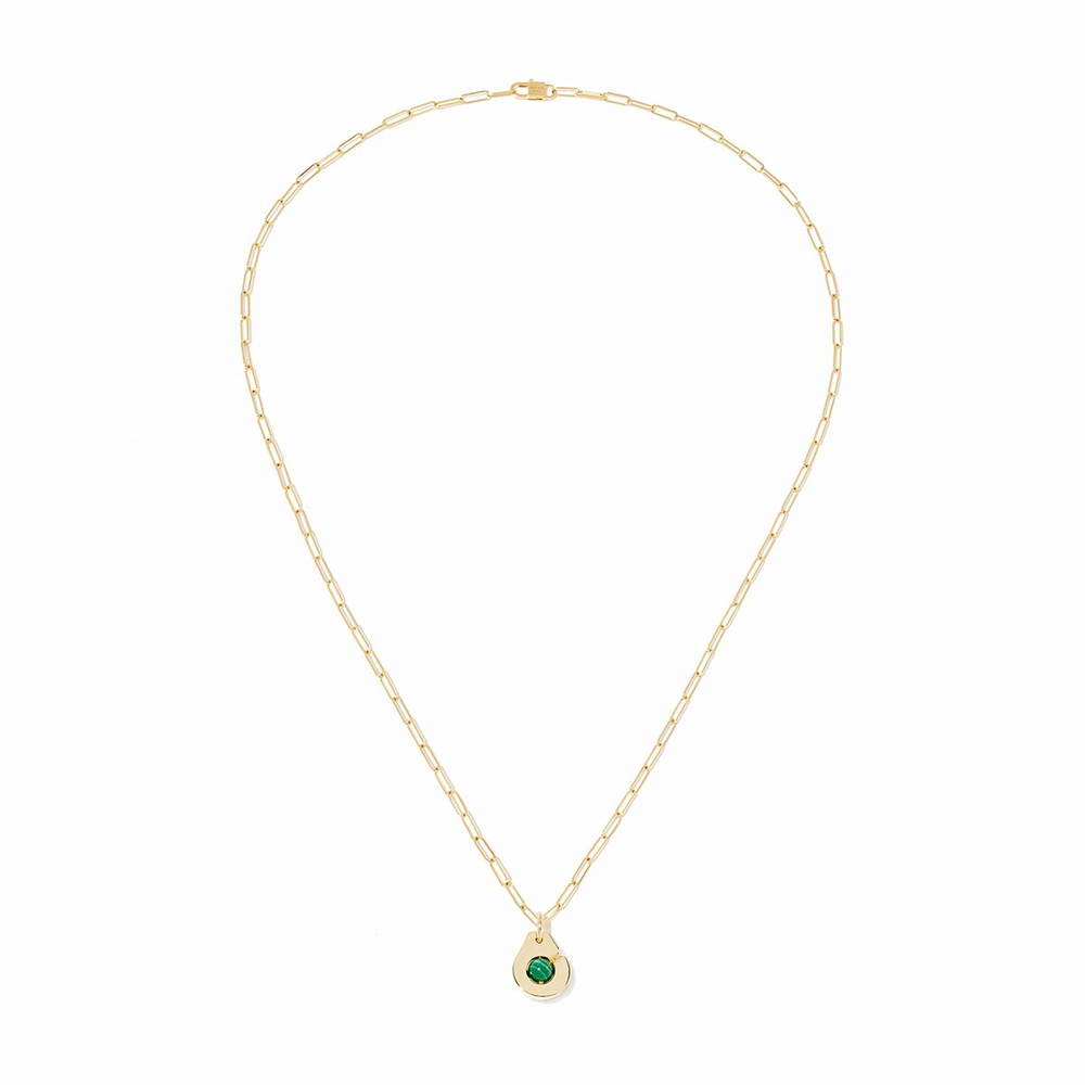 Menottes Dinh Van Malachite Small Pendant