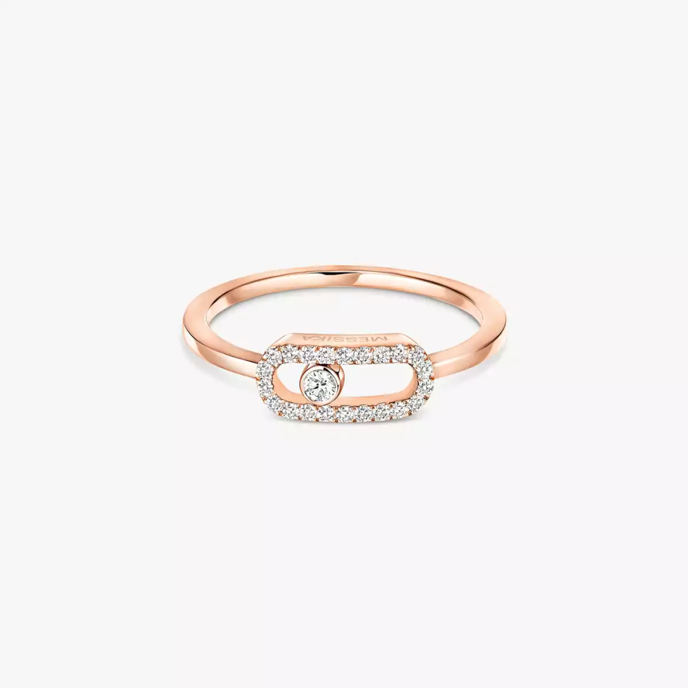 Move Uno Bague Diamant Or Rose
