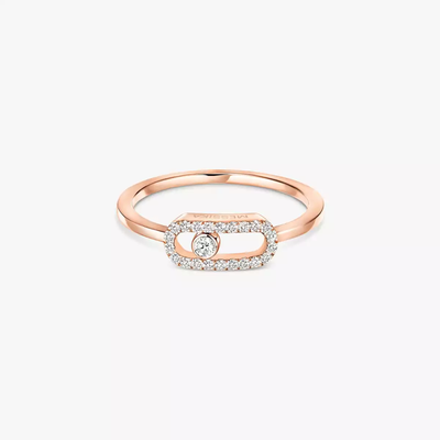 Move Uno Bague Diamant Or Rose