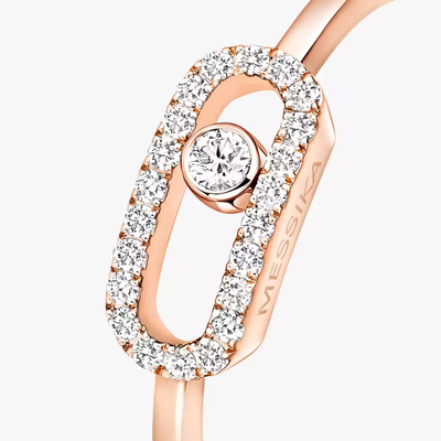 Move Uno Pink Gold Diamond Ring