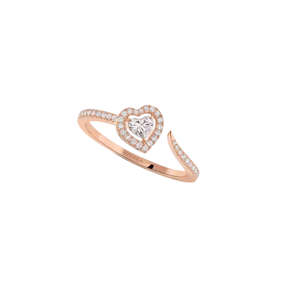 Bague Joy diamant cœur pavée 0,15ct Bague Diamant Or Rose