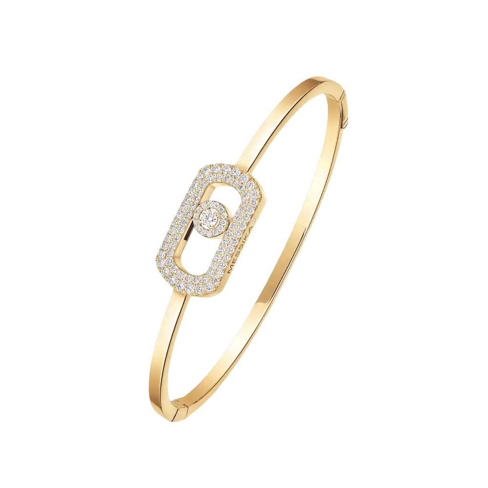 Jonc So Move Pavé Bracelet Diamant Or Jaune