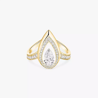 Fiery 0,50ct Bague Diamant Or Jaune