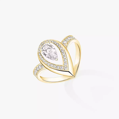 Fiery 0,50ct Bague Diamant Or Jaune