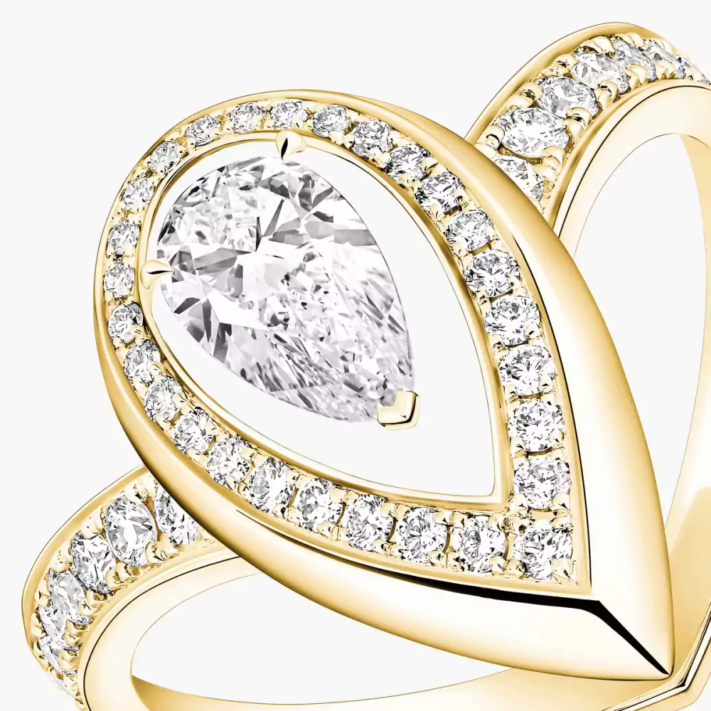 Fiery 0,50ct Bague Diamant Or Jaune