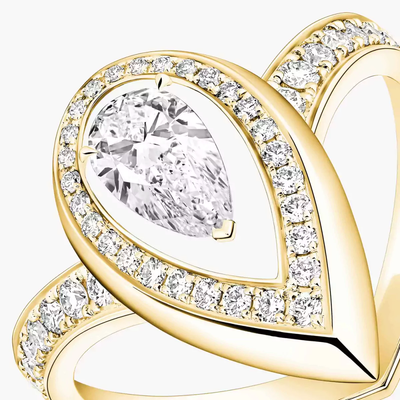 Fiery 0,50ct Bague Diamant Or Jaune