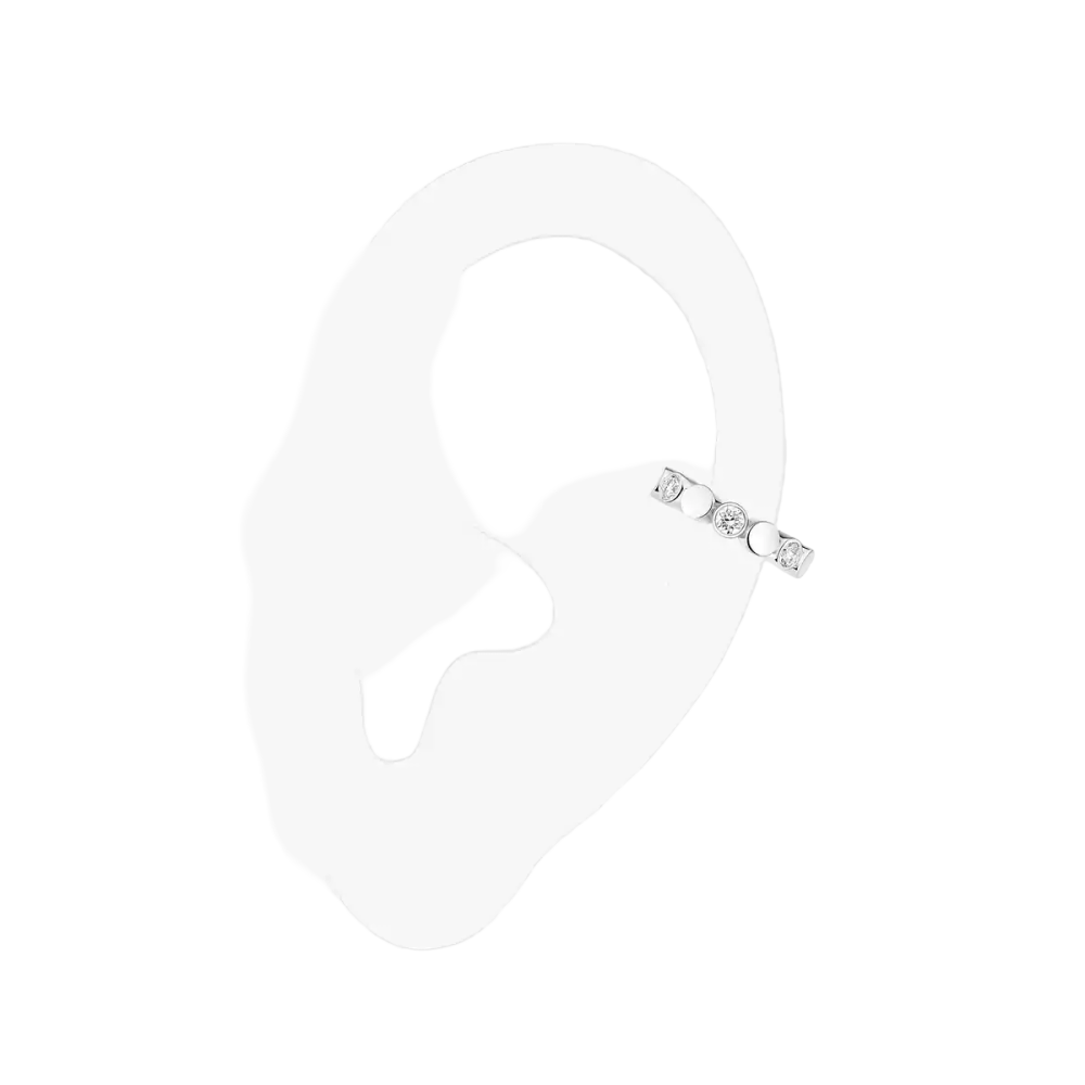 Mono Clip D-Vibes Boucles d'oreilles Diamant Or Blanc