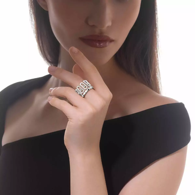 Move Iconica Bague Diamant Or Blanc
