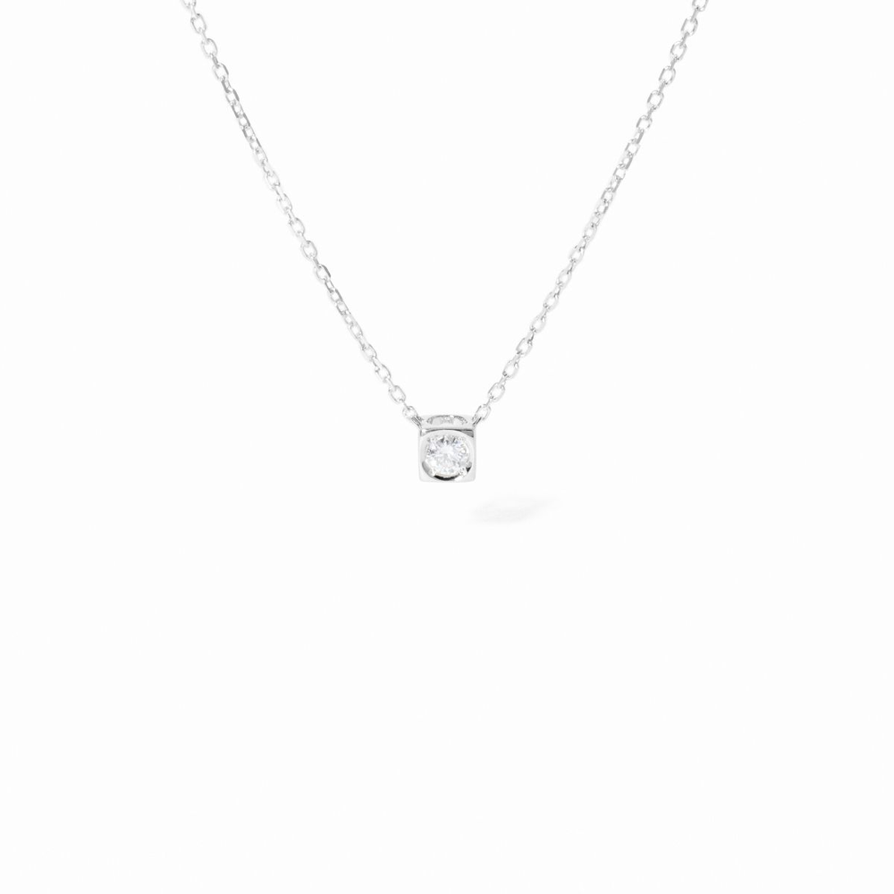 Collier Le Cube Diamant Petit Modèle