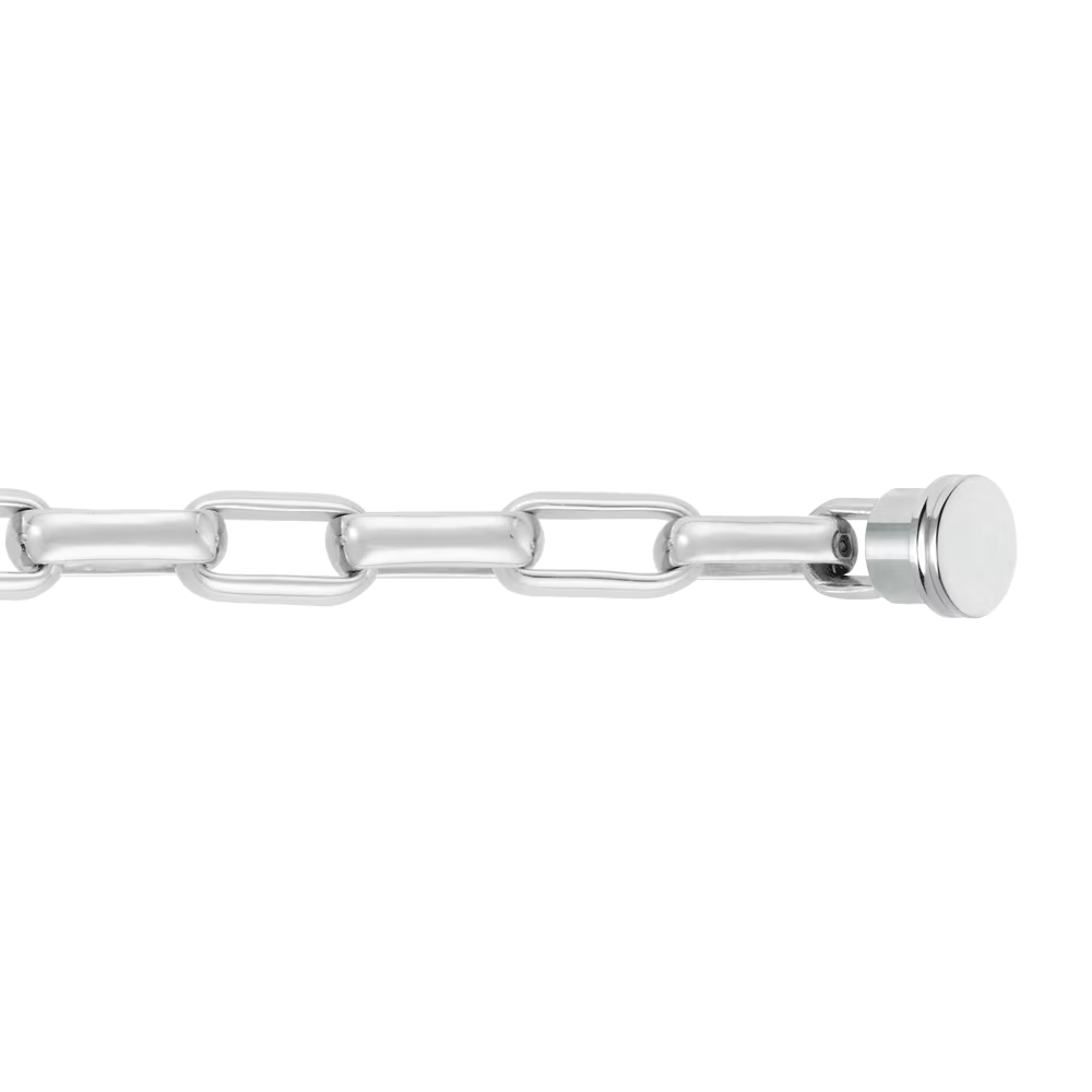 Bracelet maillons or blanc 750/1000e