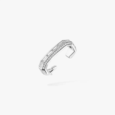 Clips Groove Boucles d'oreilles Diamant Or Blanc