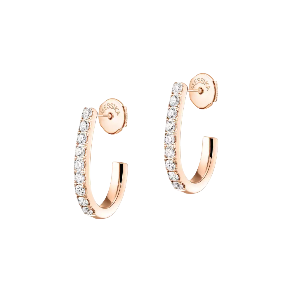 Créoles Gatsby XS Boucles d'oreilles Diamant Or Rose