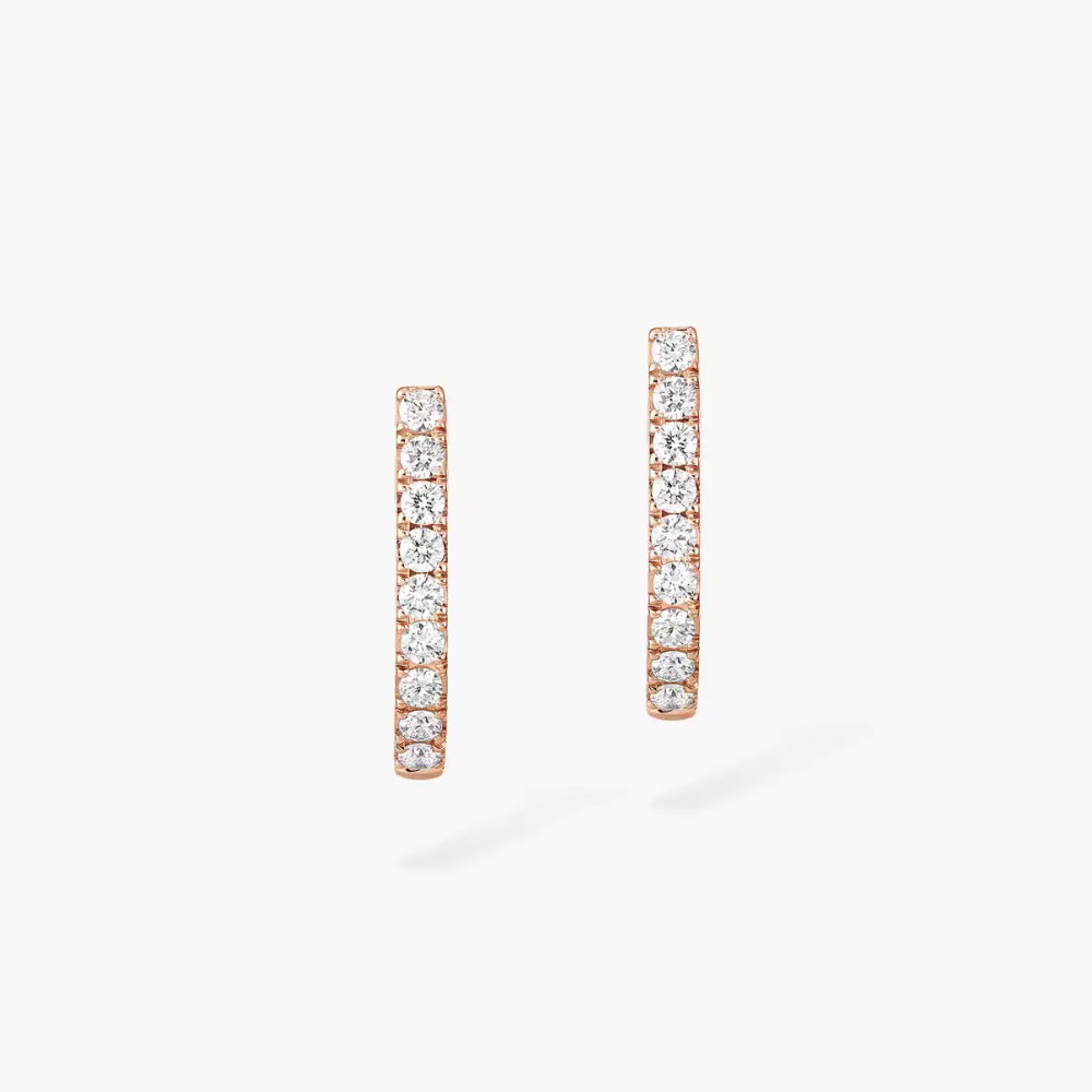 Créoles Gatsby XS Boucles d'oreilles Diamant Or Rose