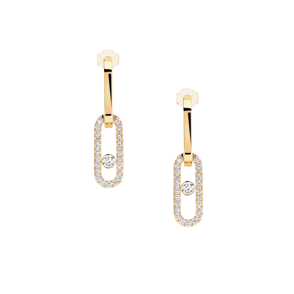 Move Link Boucles d'oreilles Diamant Or Jaune