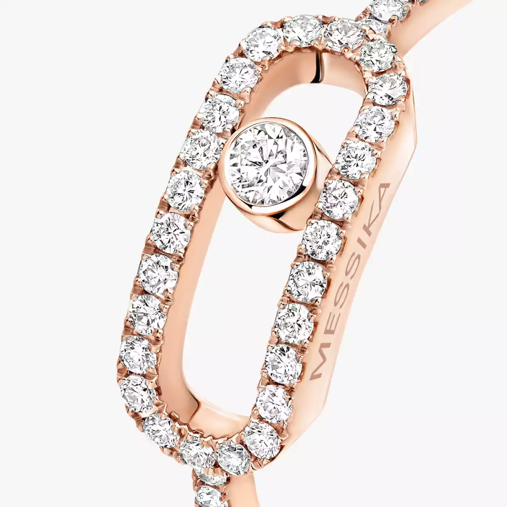 Move Uno GM Pavée Bague Diamant Or Rose