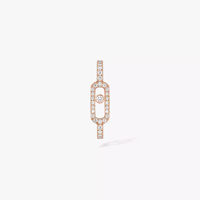 Mono Boucle Pavée Move Uno Boucles d'oreilles Diamant Or Blanc