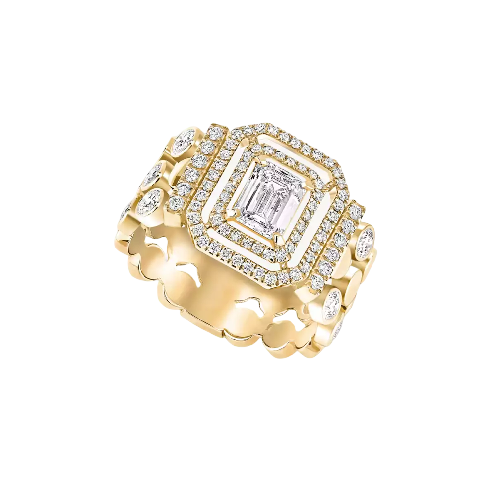 D-Vibes Multi-Row Ring Yellow Gold Diamond Ring