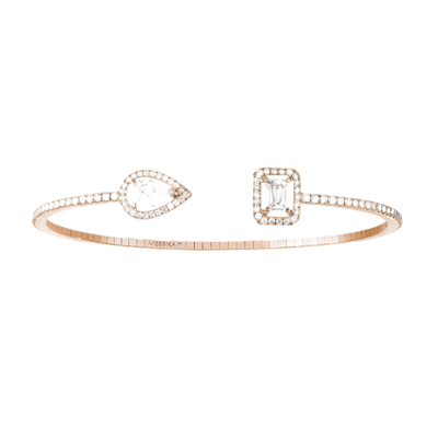 Pink Gold Diamond Bracelet My Twin Skinny 0.40ct x2