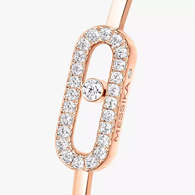 Jonc Flex Move Uno Pavé Bracelet Diamant Or Rose