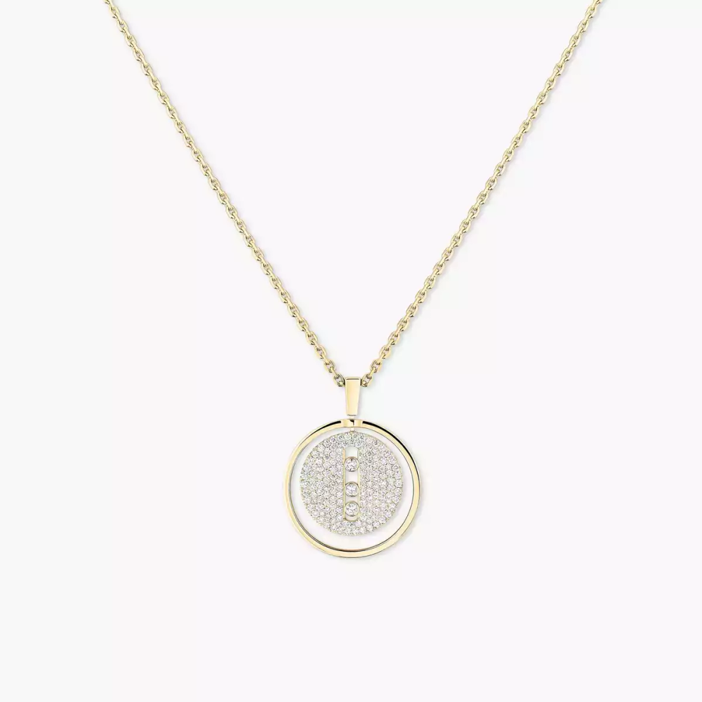 Lucky Move MM Pavé Collier Diamant Or Jaune