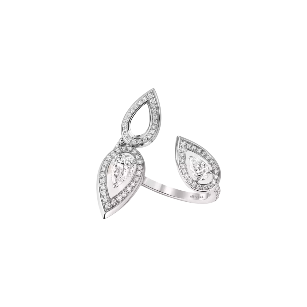 Fiery Trio Bague Diamant Or Blanc