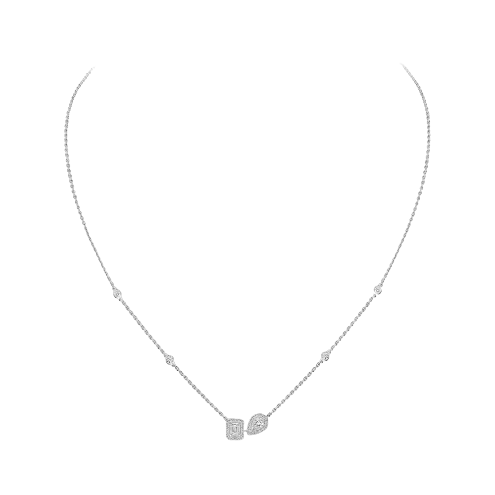 Collier toi & moi My Twin Collier Diamant Or Blanc